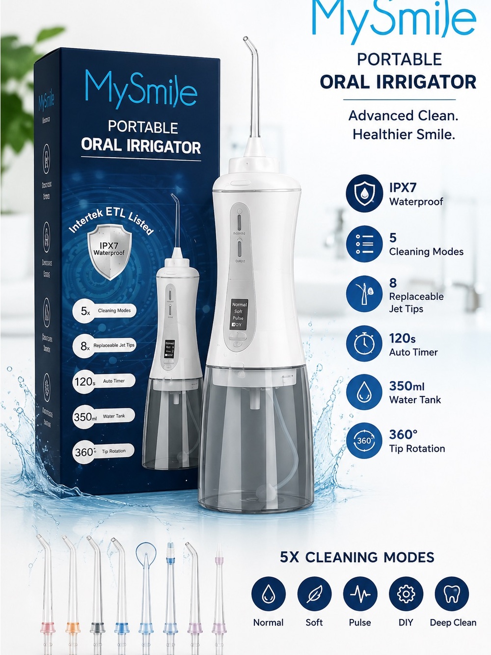 Portable Oral Irrigator - White